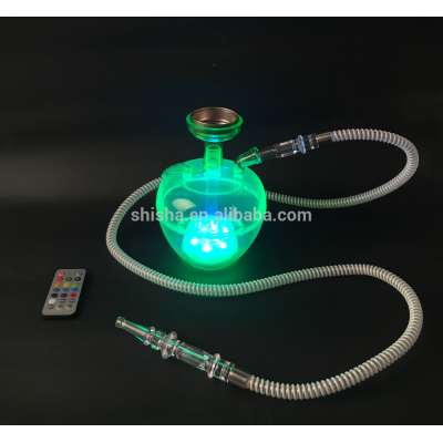 Beautiful apple shape LED light acrylic hookah LED E-Hookah